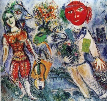 Marc Chagall Painting - Los jugadores contemporáneos Marc Chagall